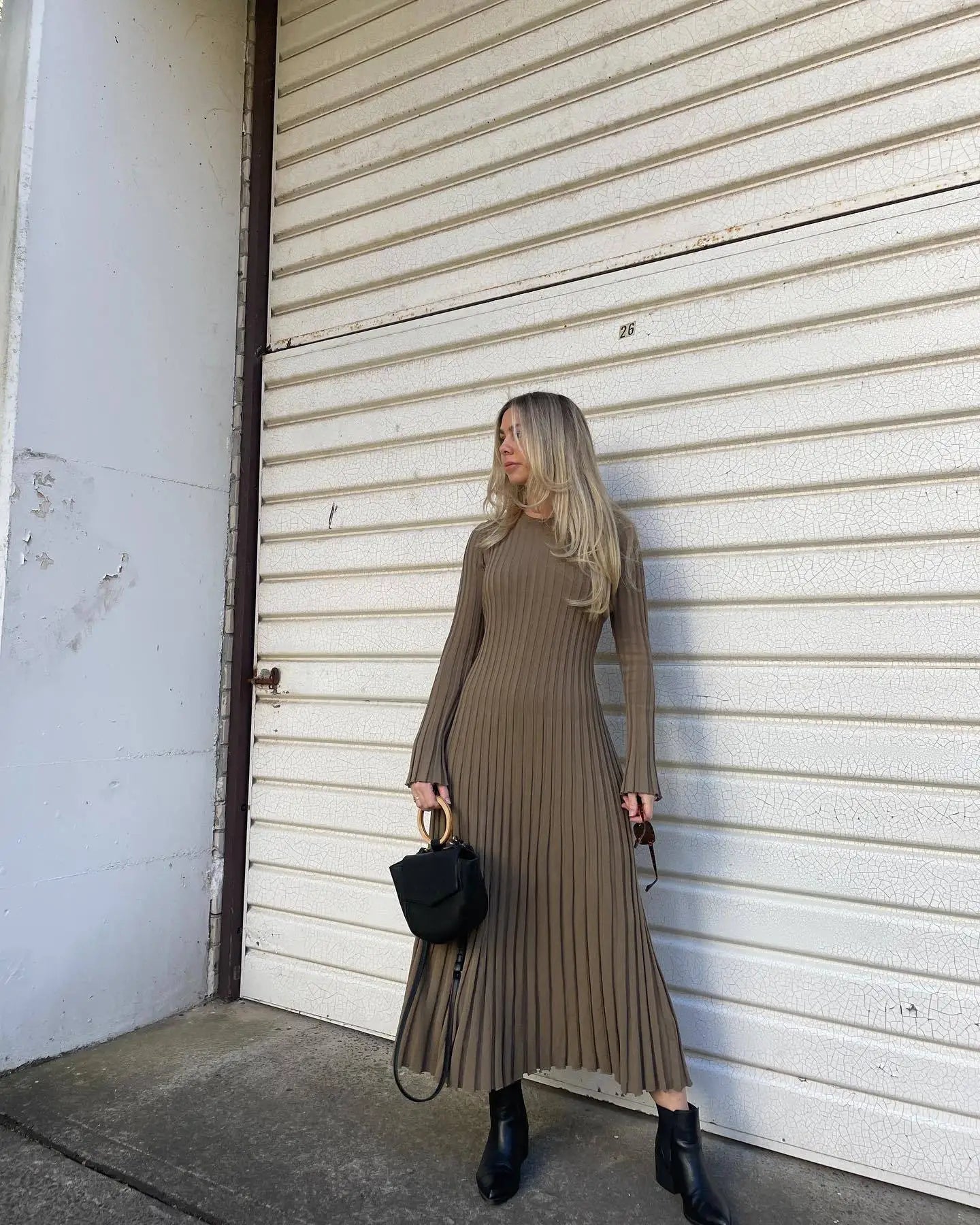 Robe Tricotée Maxi Femme