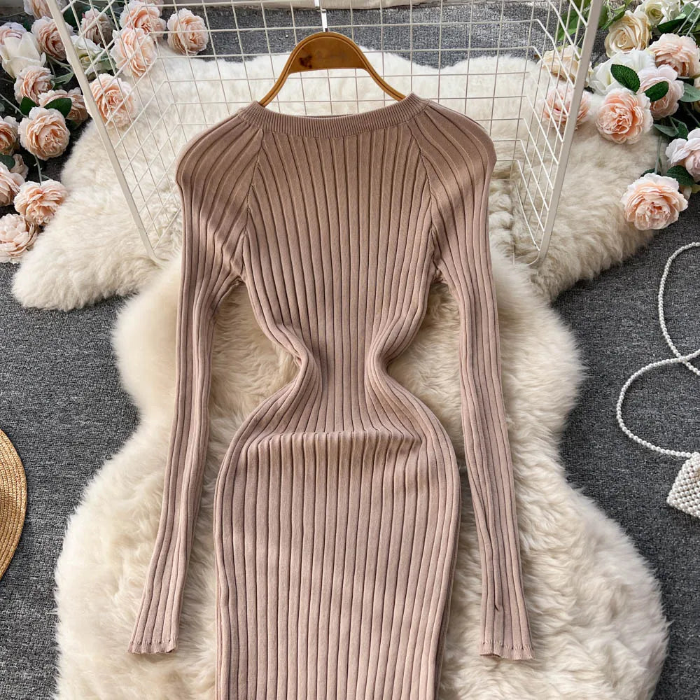 Robe Tricotée Hiver Femme