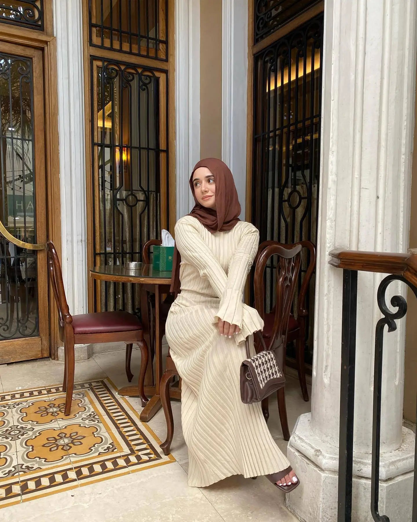 Robe Tricotée Maxi Femme