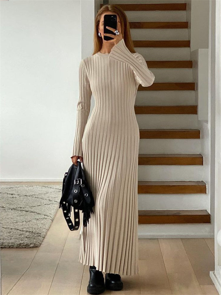 Robe Tricotée Maxi Femme