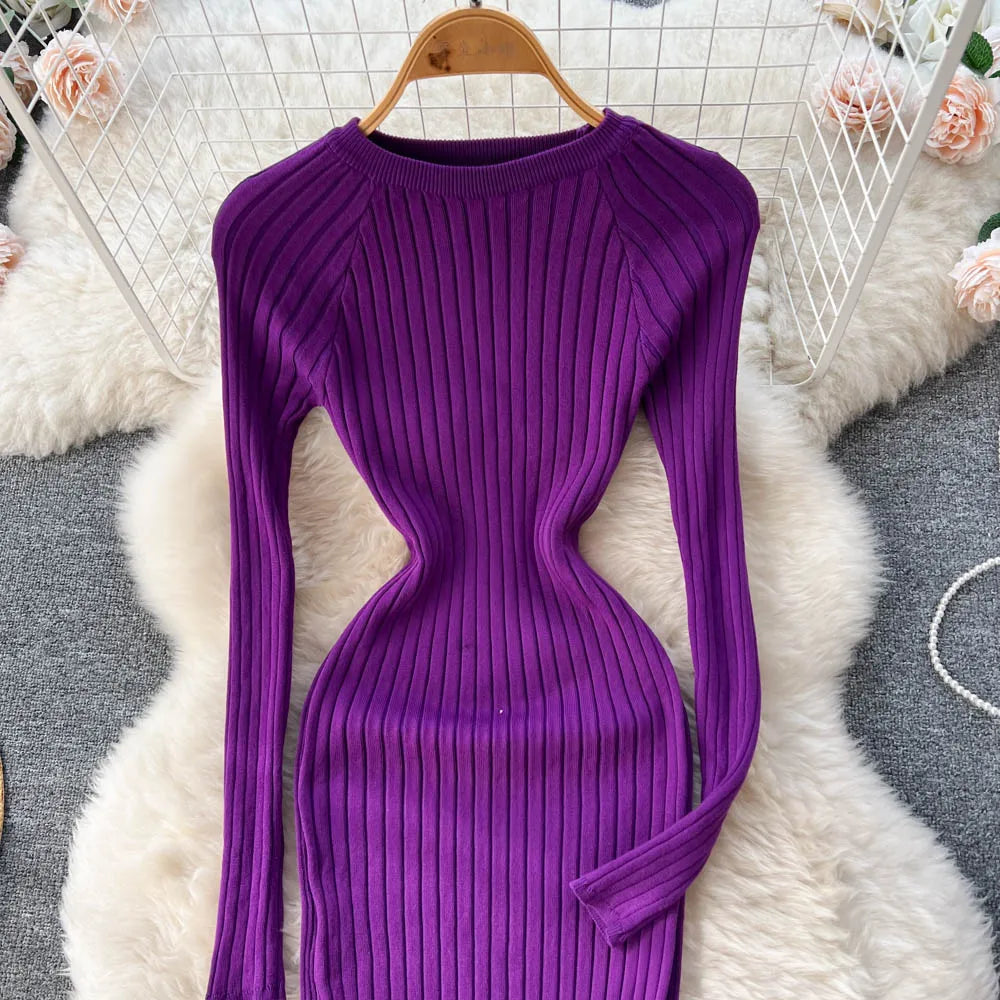 Robe Tricotée Hiver Femme