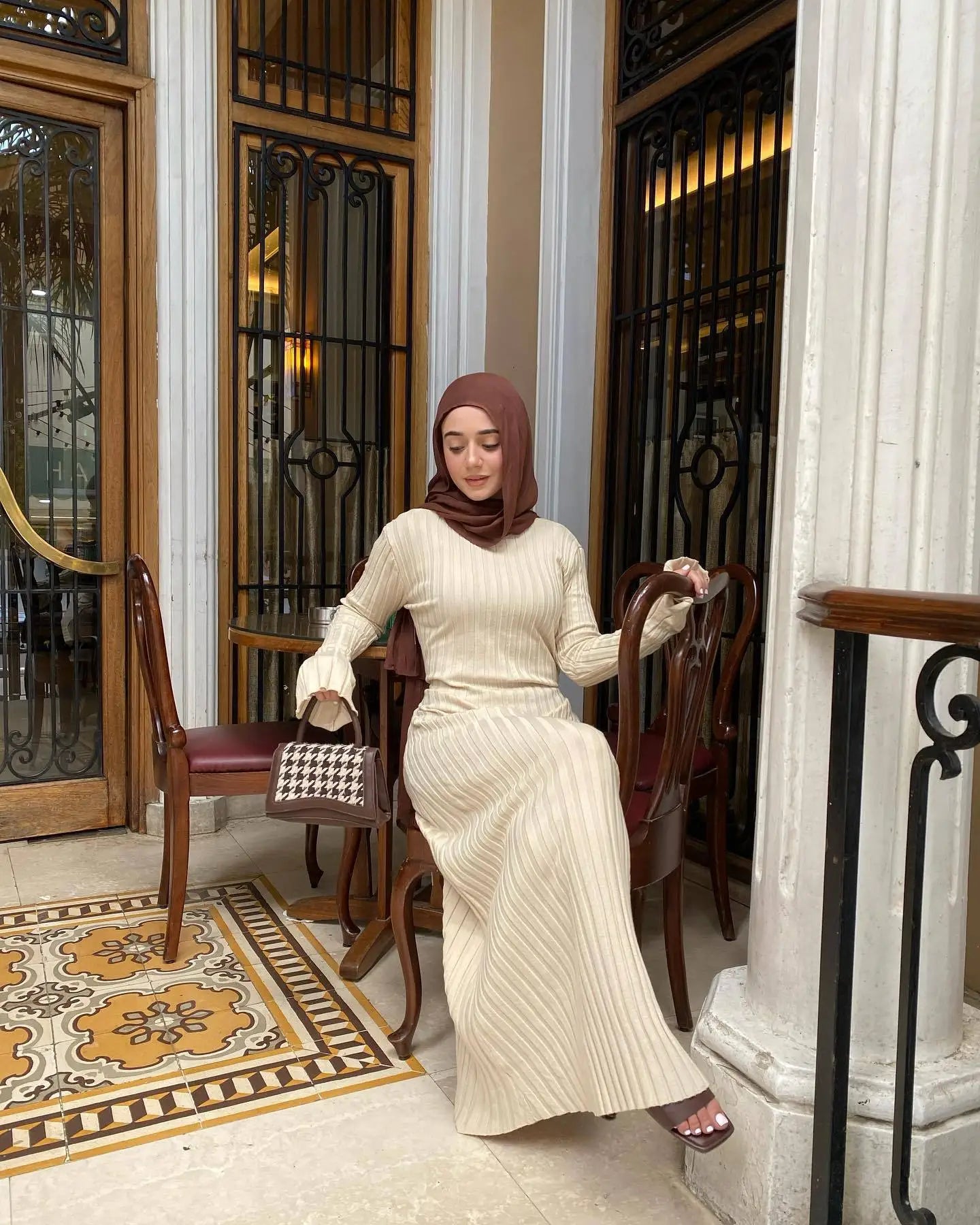 Robe Tricotée Maxi Femme
