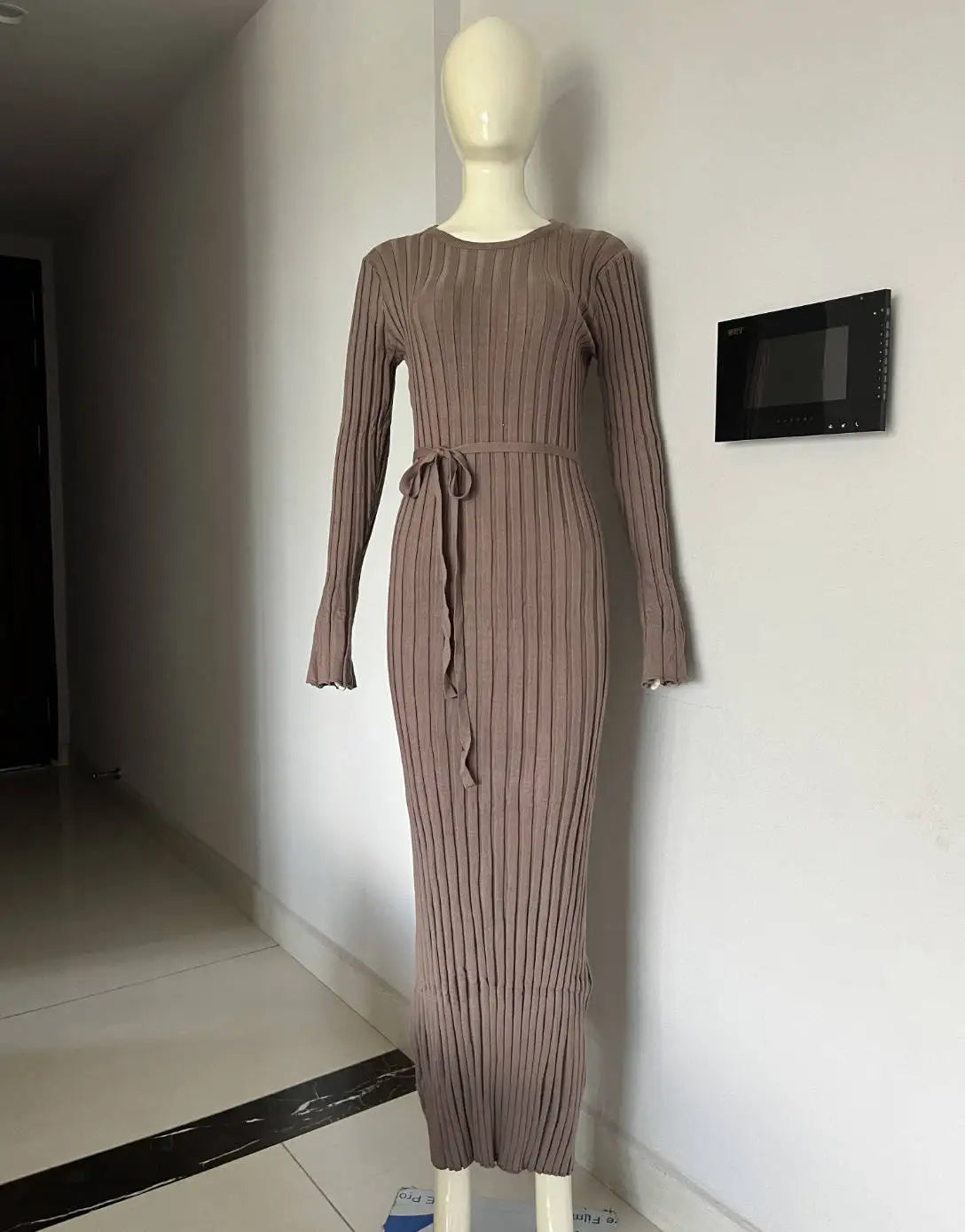 Robe Tricotée Maxi Femme