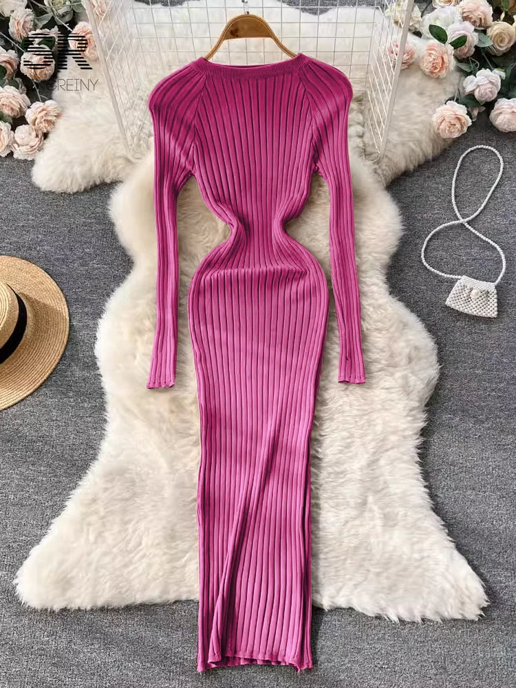 Robe Tricotée Hiver Femme