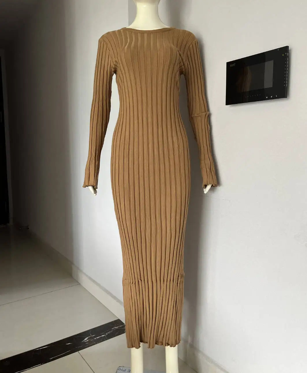 Robe Tricotée Maxi Femme
