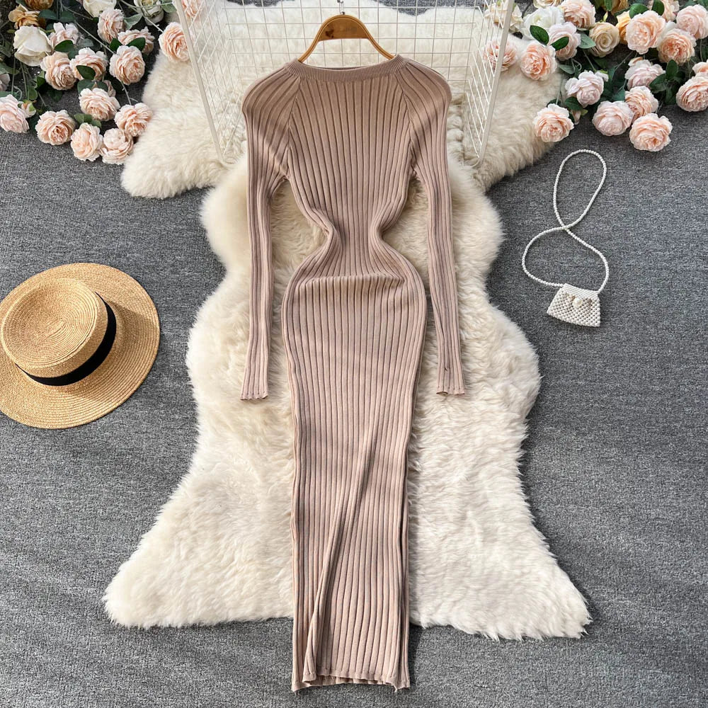 Robe Tricotée Hiver Femme