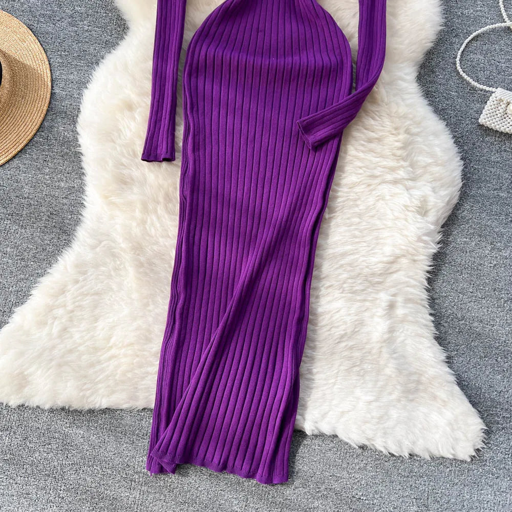 Robe Tricotée Hiver Femme