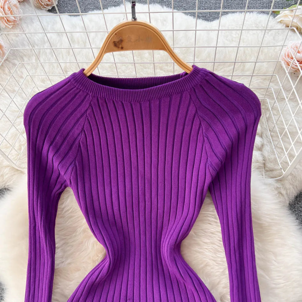 Robe Tricotée Hiver Femme