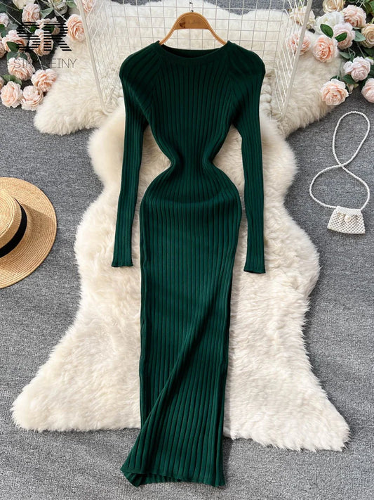 Robe Tricotée Hiver Femme