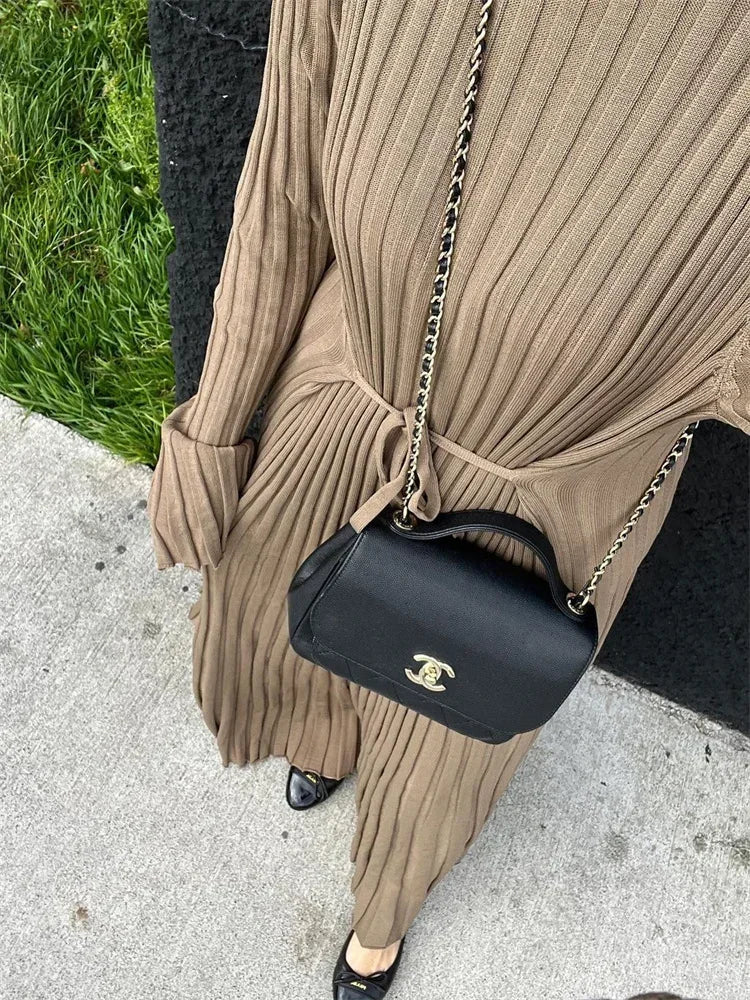 Robe Tricotée Maxi Femme