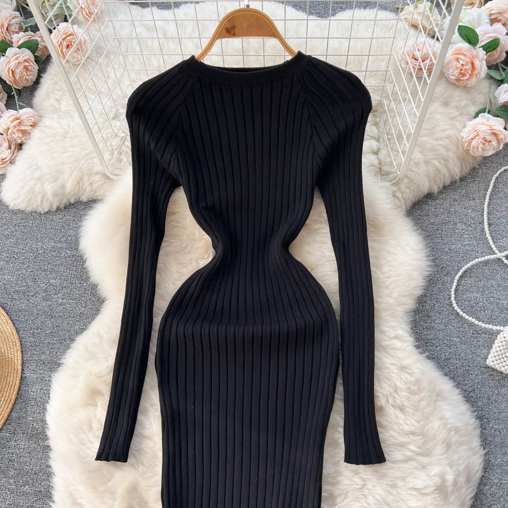 Robe Tricotée Hiver Femme