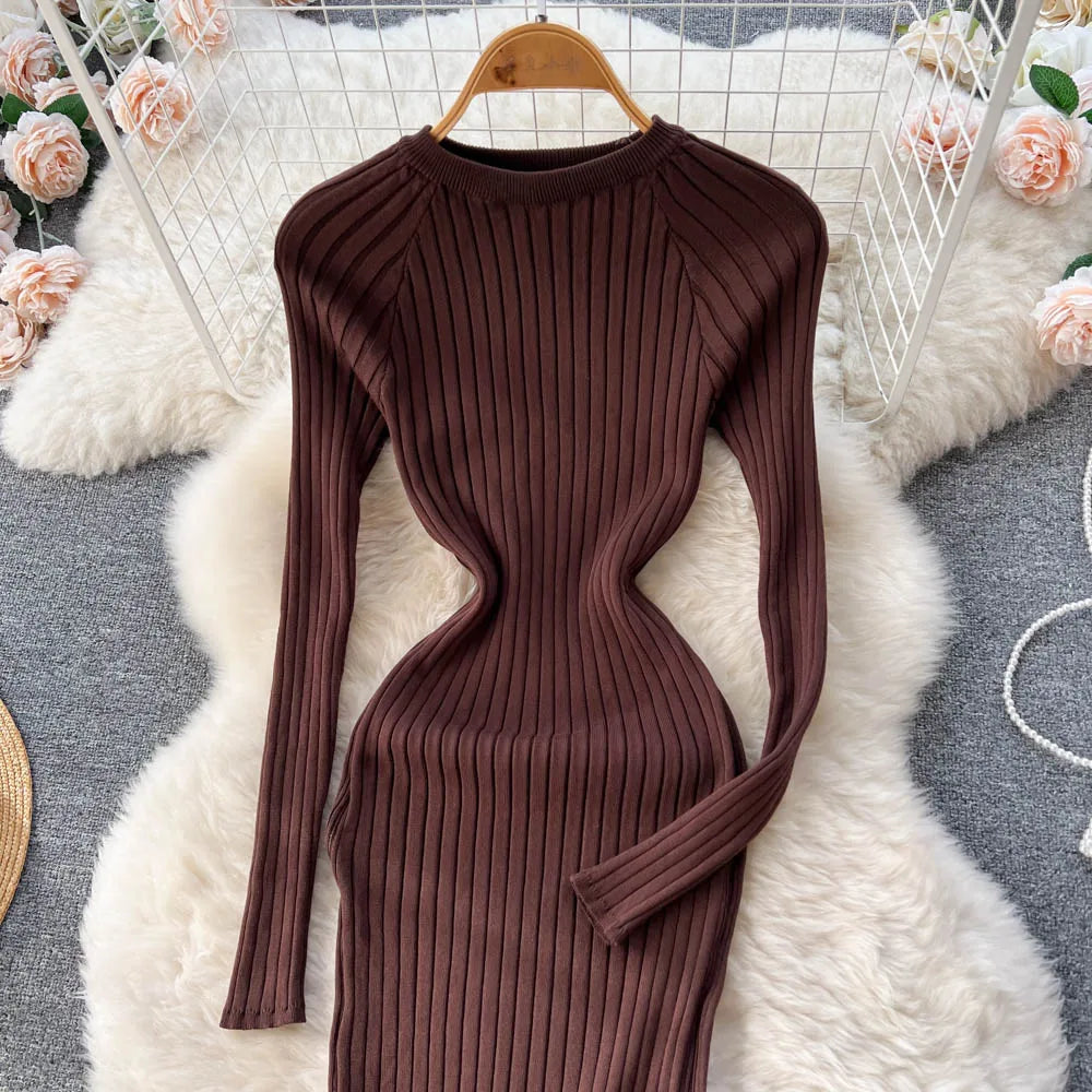 Robe Tricotée Hiver Femme