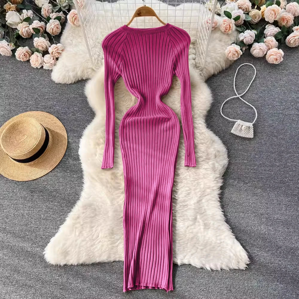 Robe Tricotée Hiver Femme