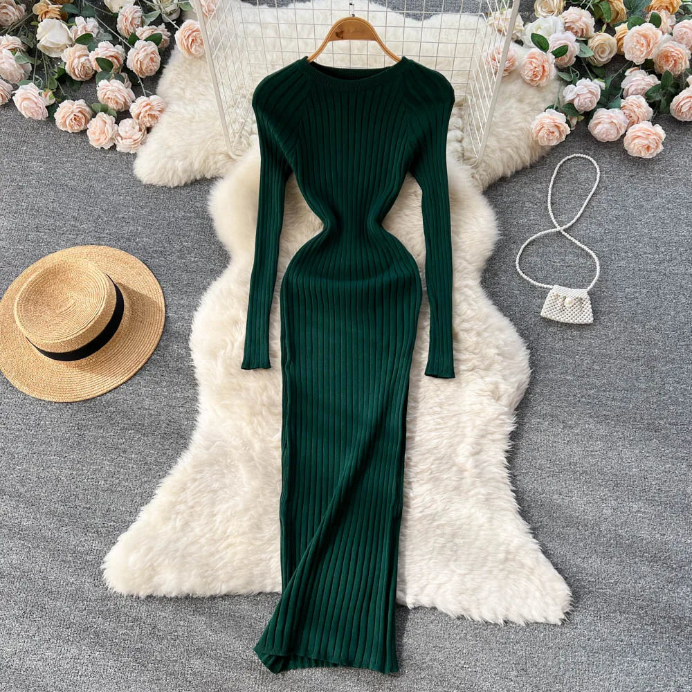Robe Tricotée Hiver Femme