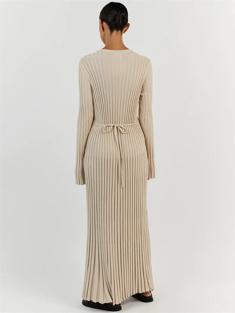Robe Tricotée Maxi Femme