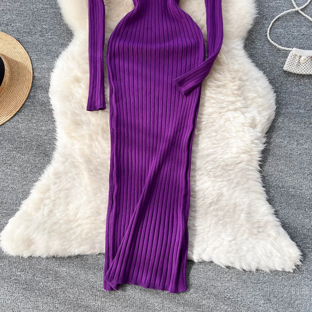 Robe Tricotée Hiver Femme