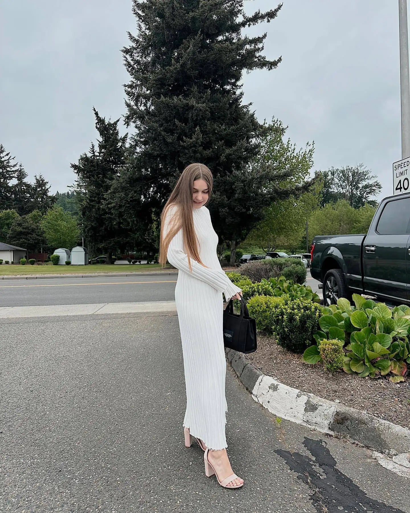 Robe Tricotée Maxi Femme