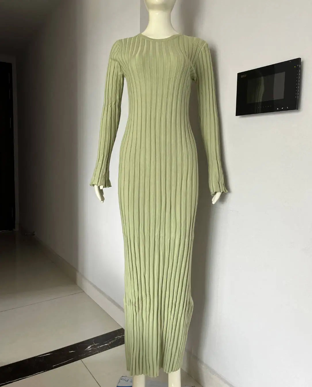 Robe Tricotée Maxi Femme