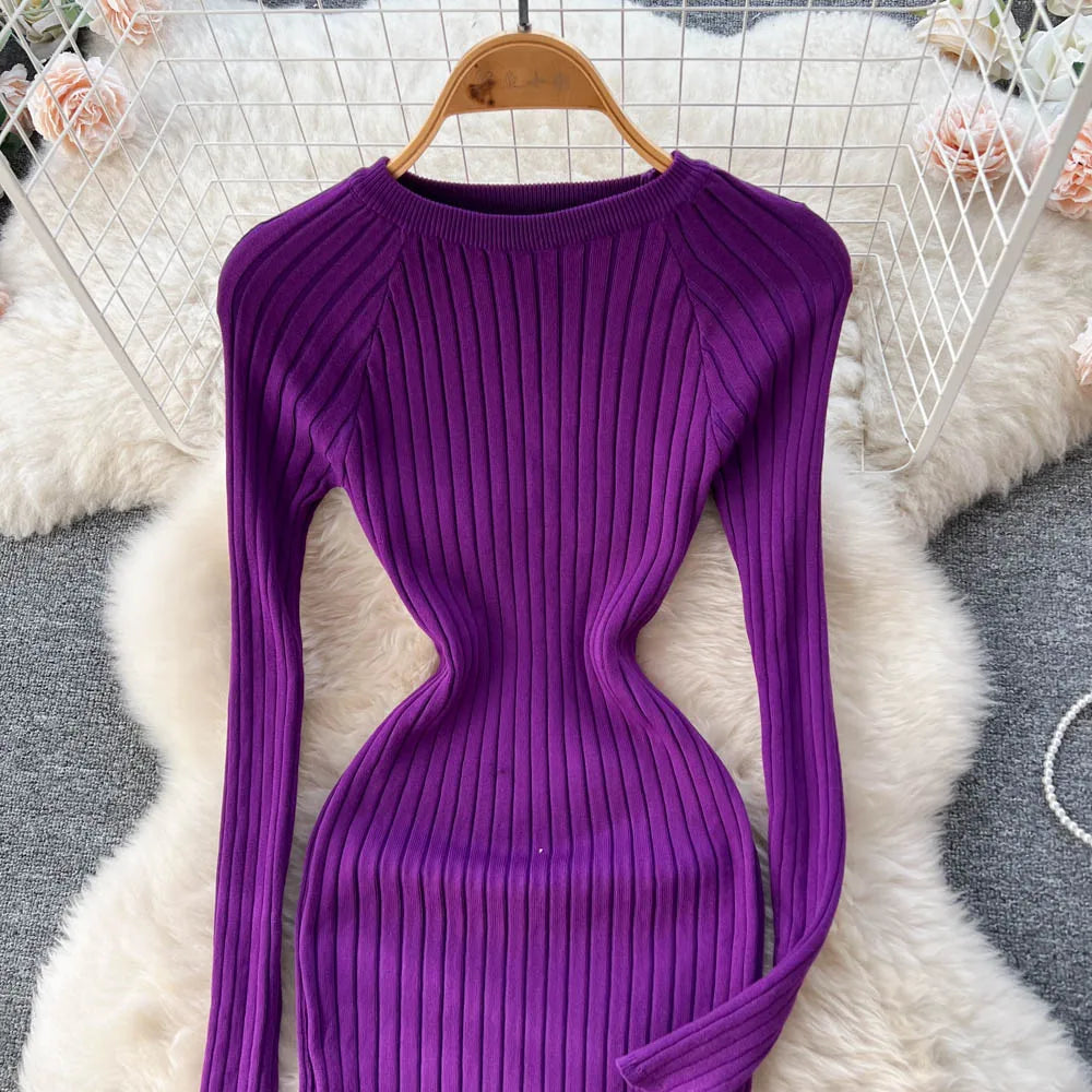 Robe Tricotée Hiver Femme