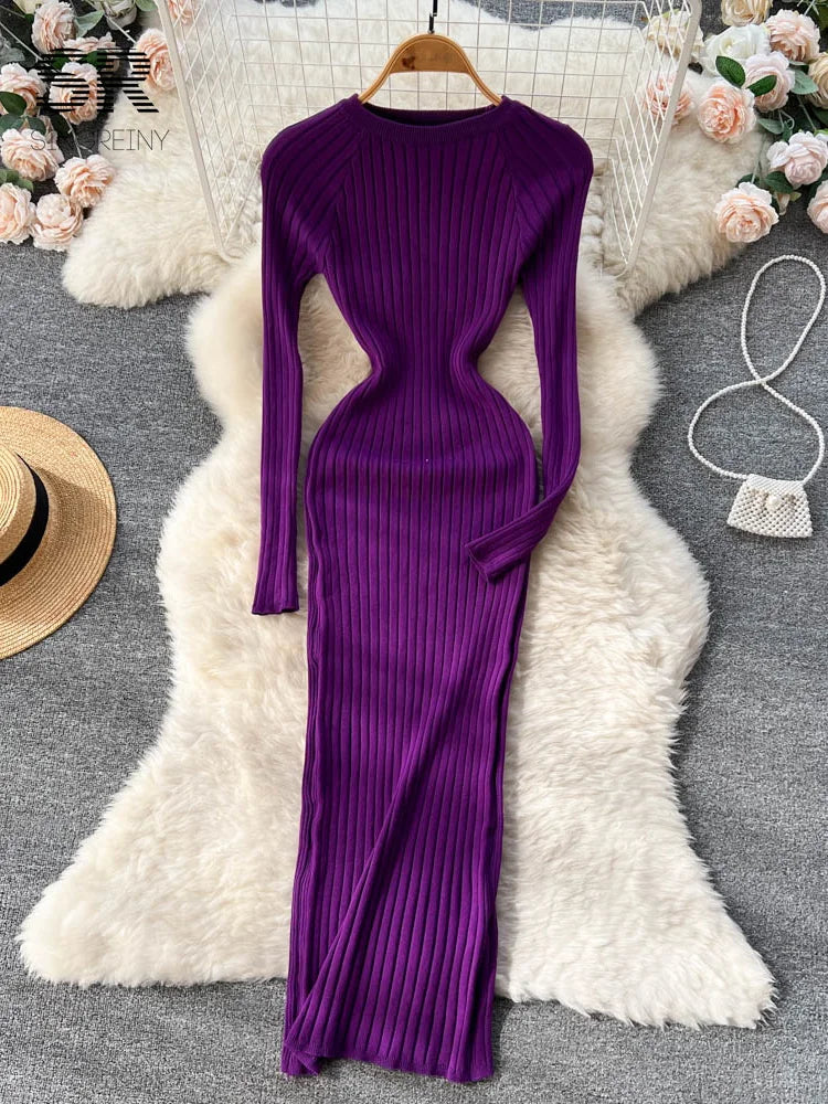 Robe Tricotée Hiver Femme