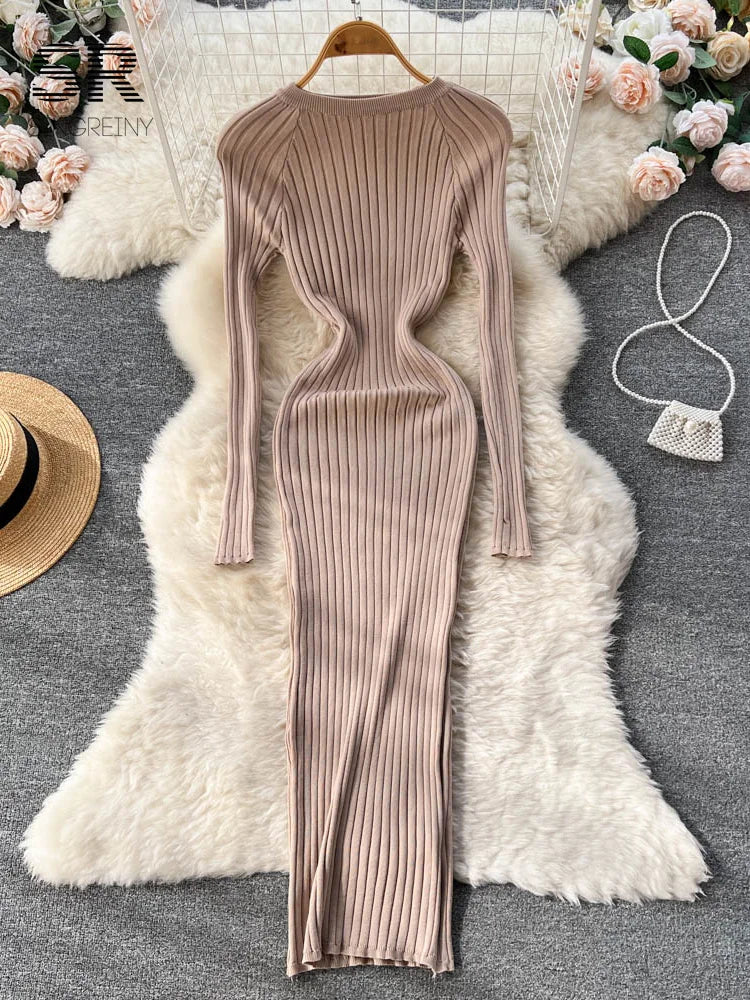 Robe Tricotée Hiver Femme