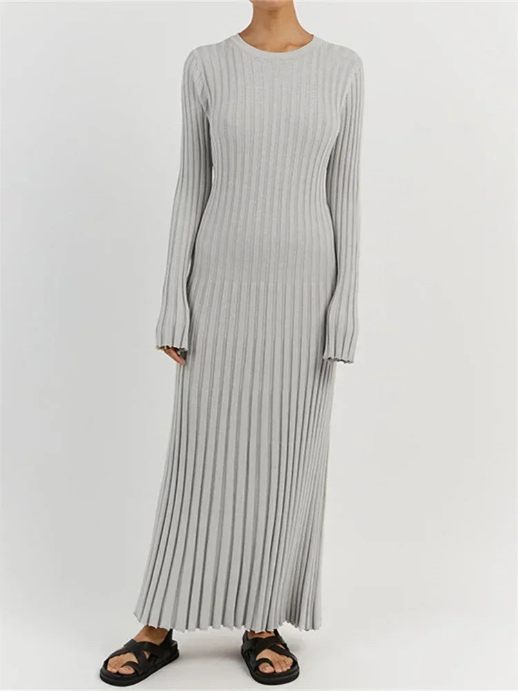 Robe Tricotée Maxi Femme