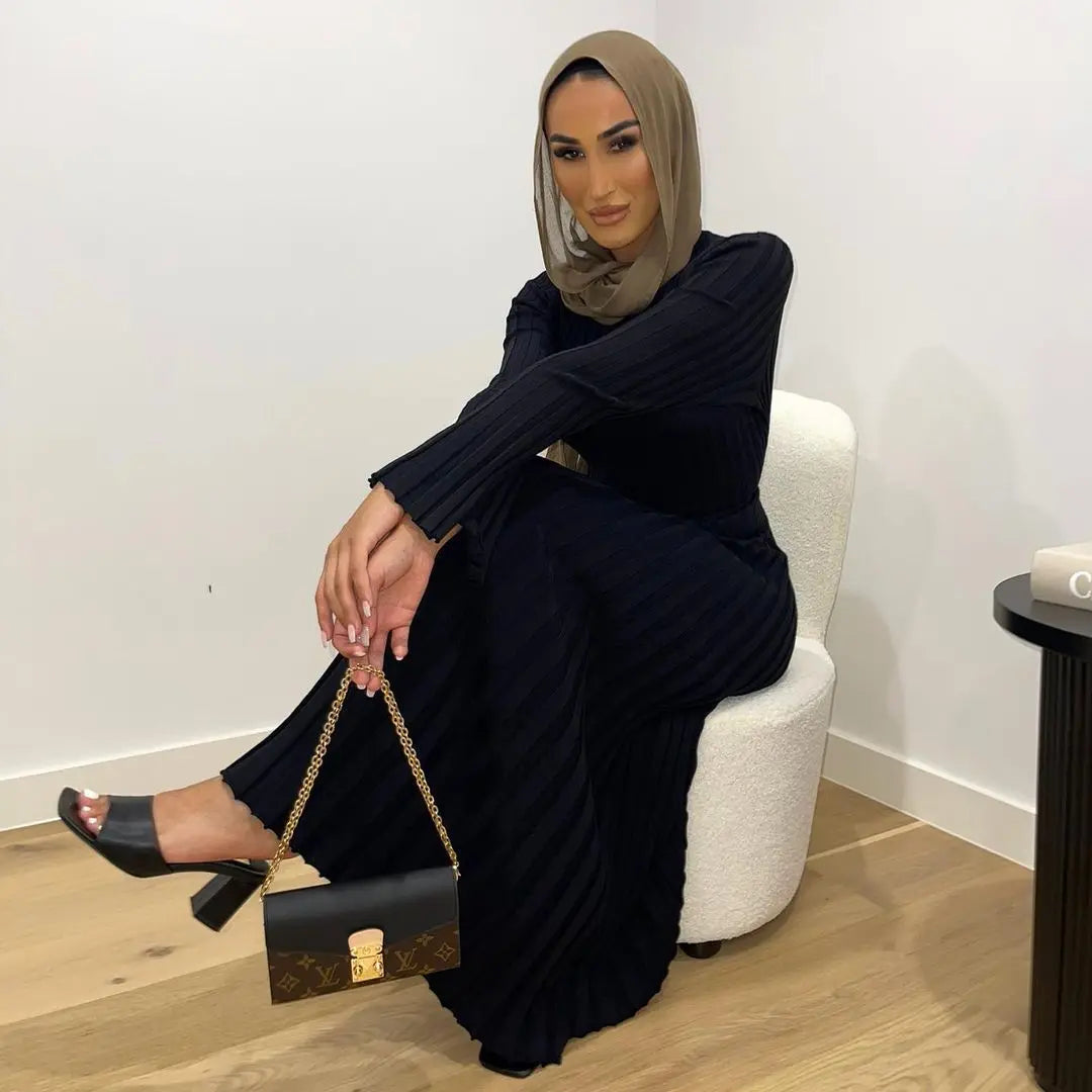 Robe Tricotée Maxi Femme