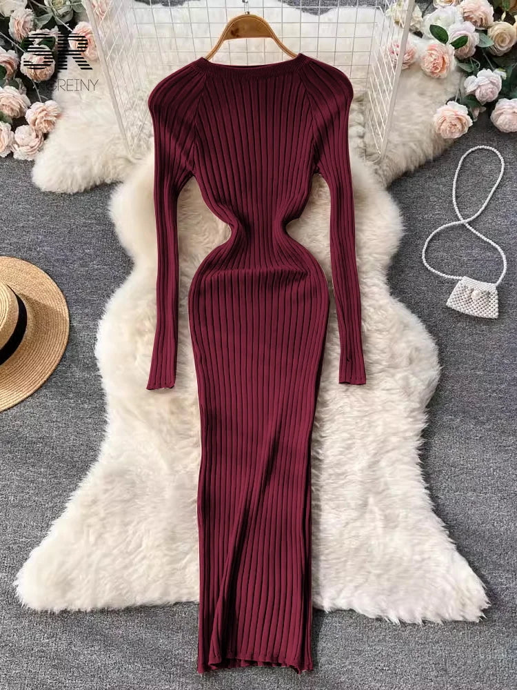 Robe Tricotée Hiver Femme