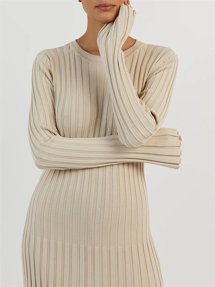 Robe Tricotée Maxi Femme