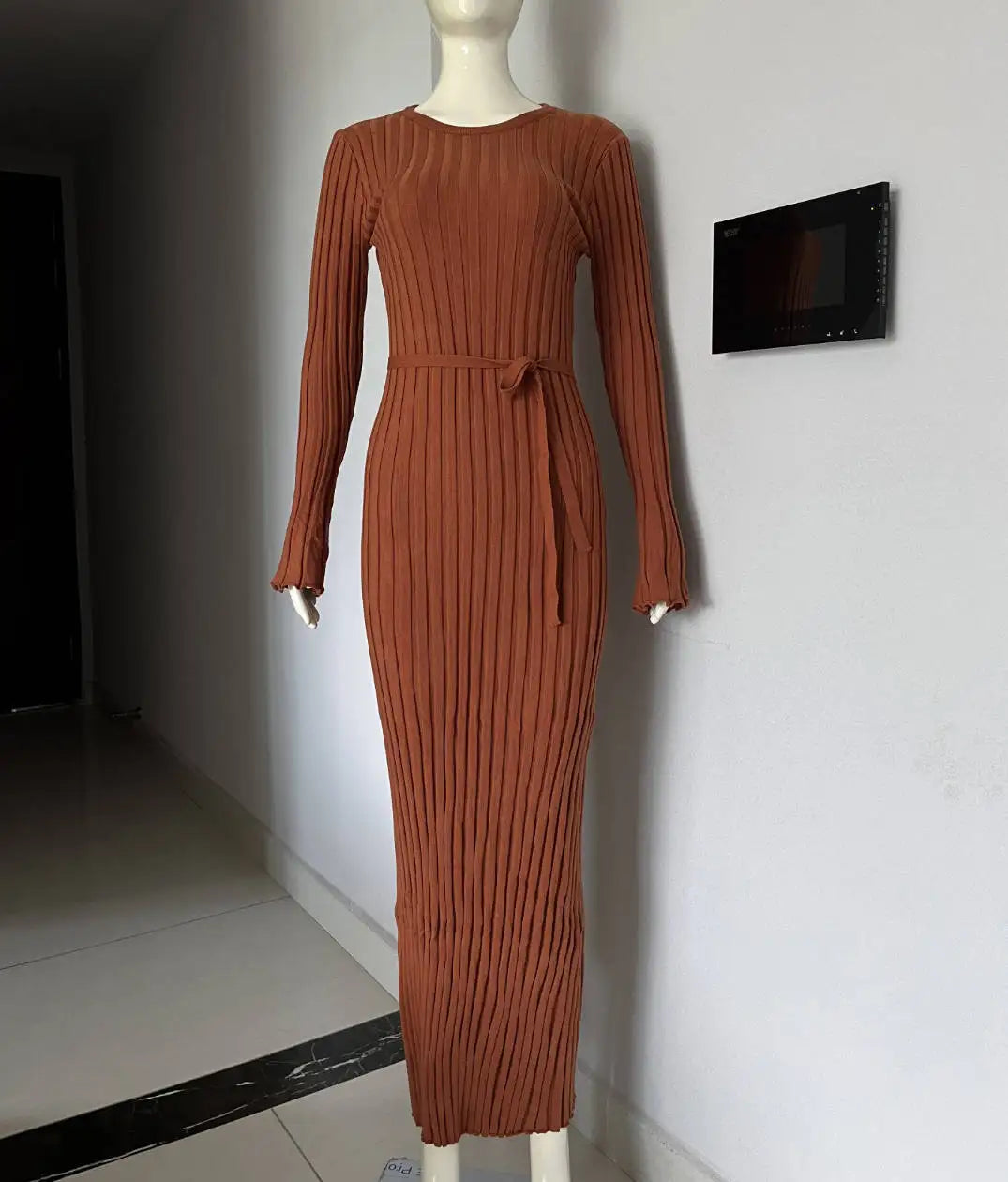 Robe Tricotée Maxi Femme
