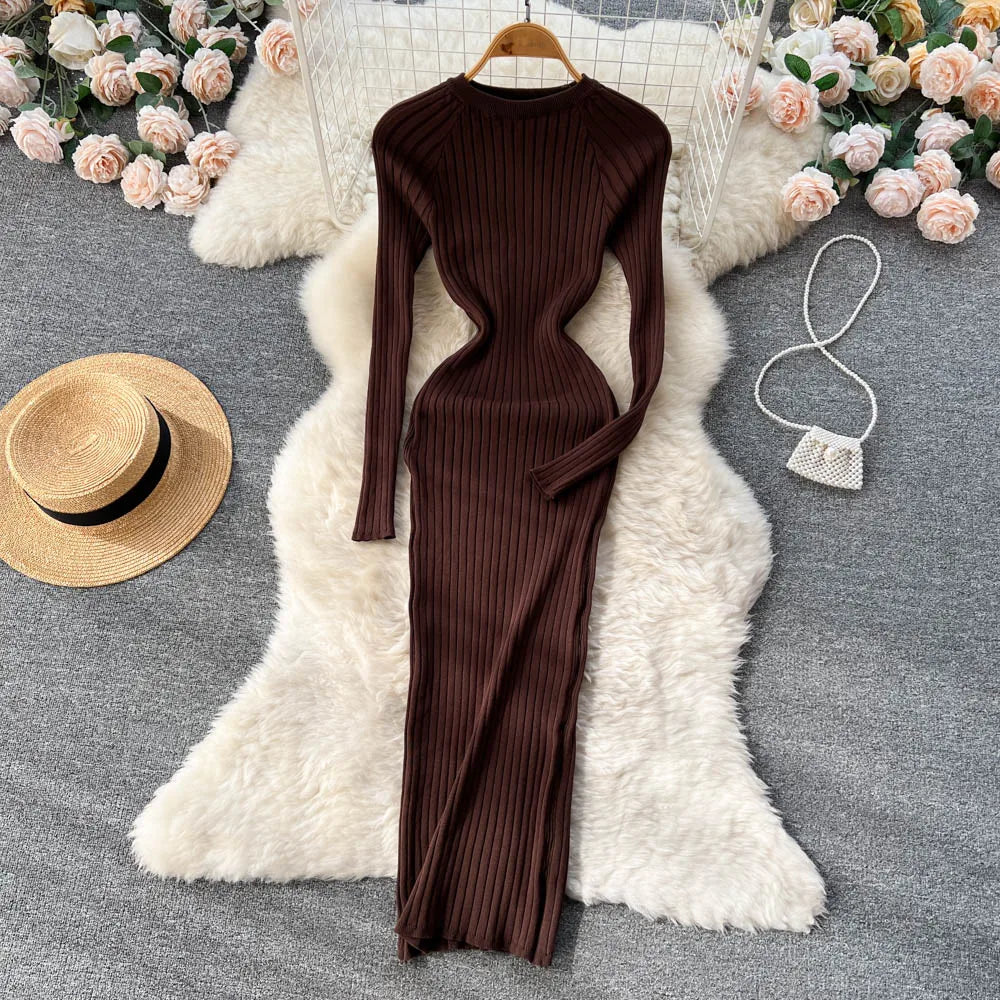 Robe Tricotée Hiver Femme