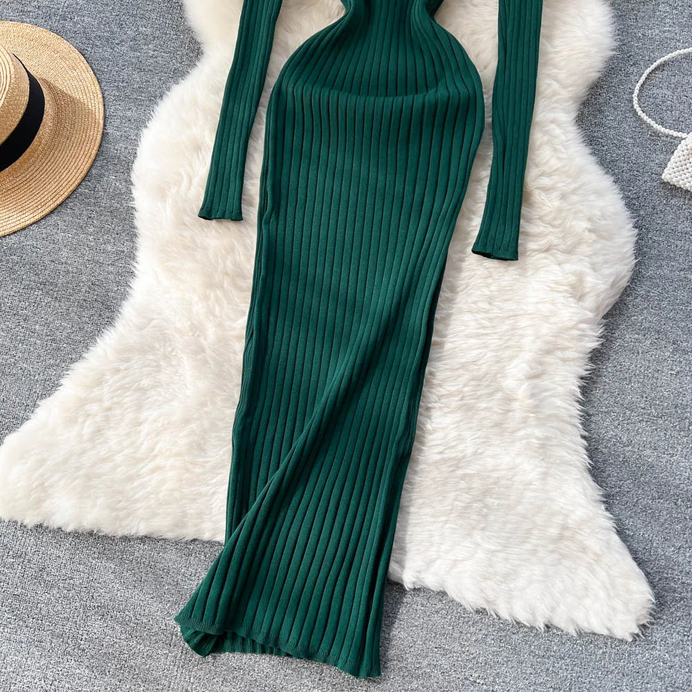 Robe Tricotée Hiver Femme