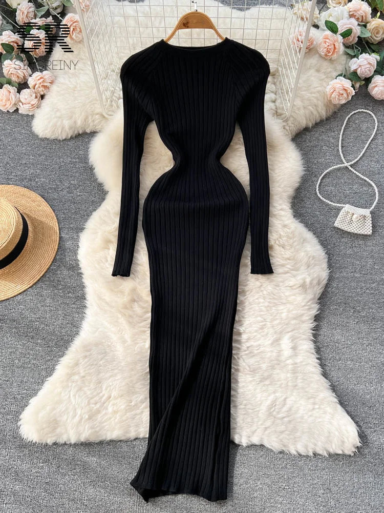 Robe Tricotée Hiver Femme