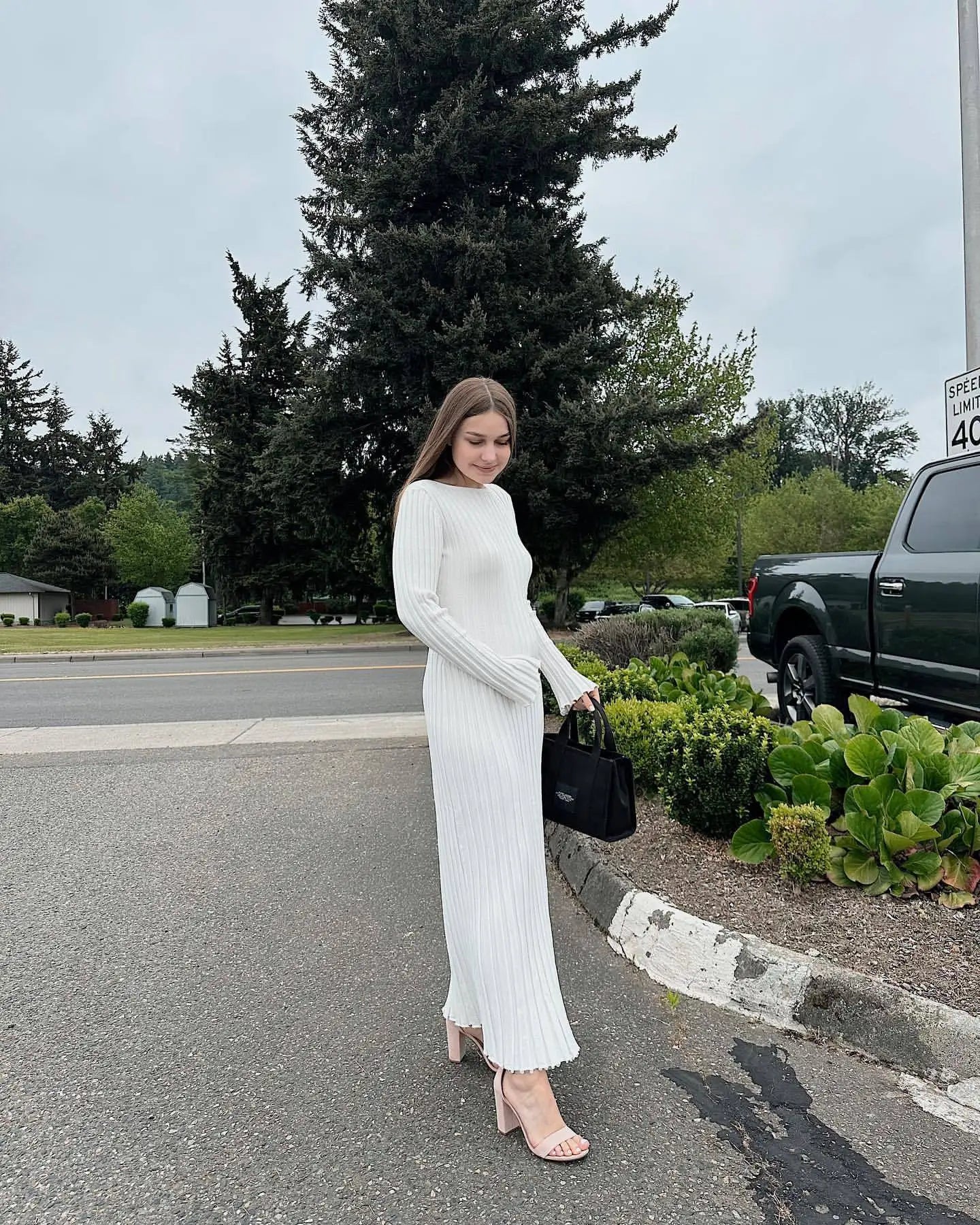 Robe Tricotée Maxi Femme