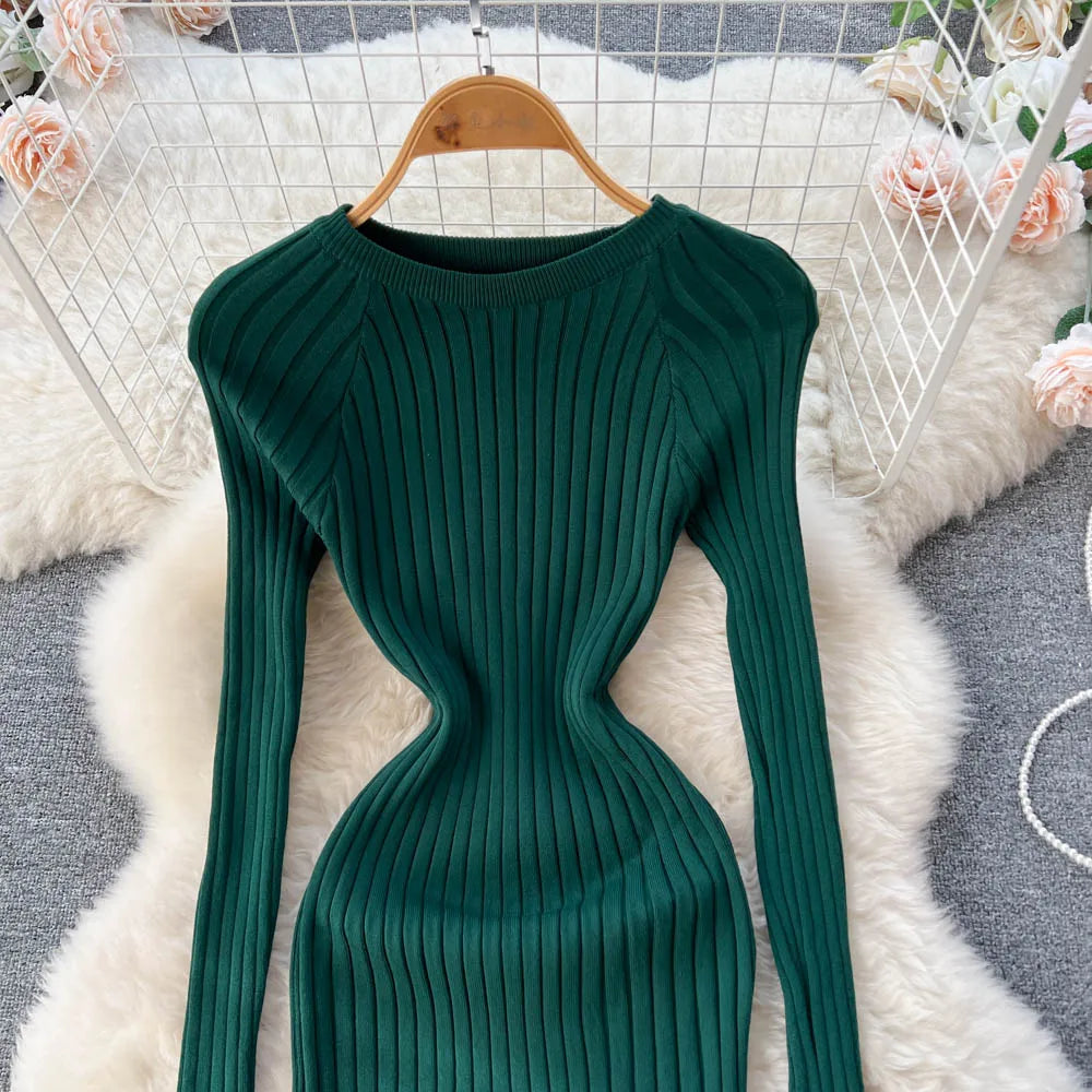 Robe Tricotée Hiver Femme