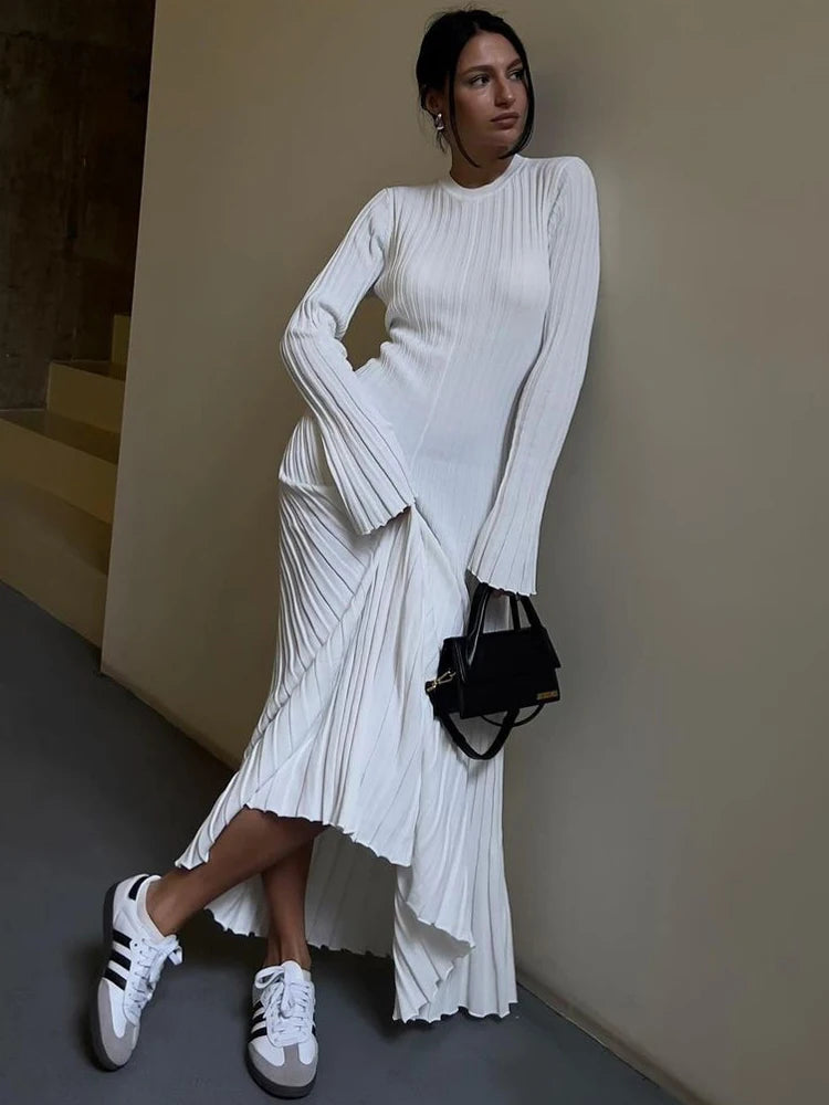 Robe Tricotée Maxi Femme