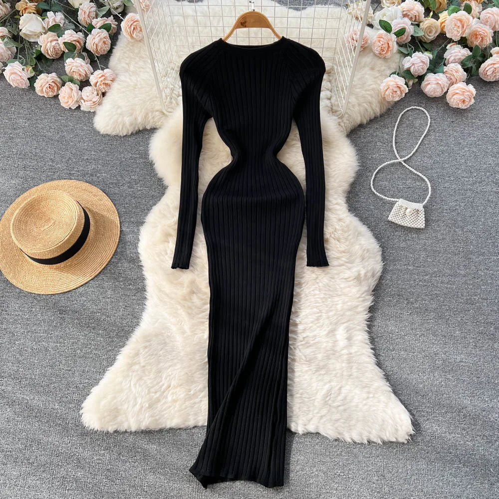 Robe Tricotée Hiver Femme