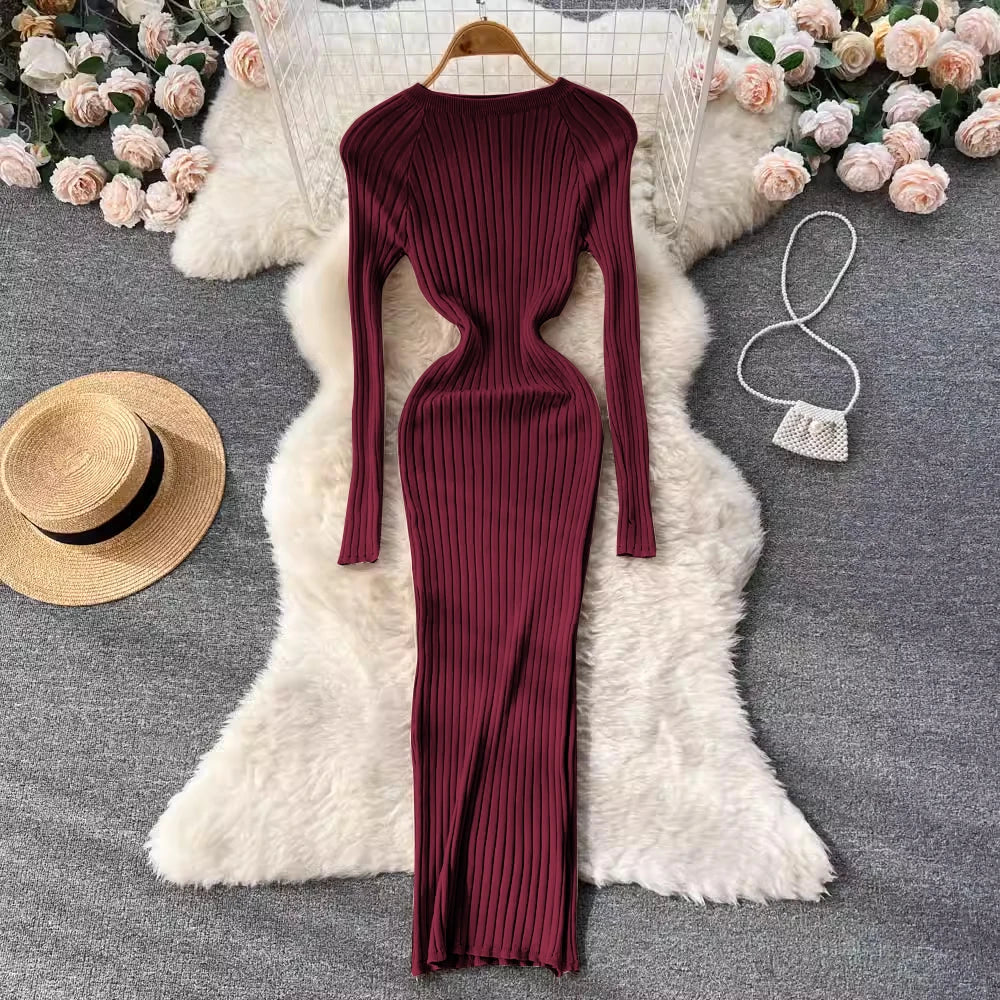 Robe Tricotée Hiver Femme